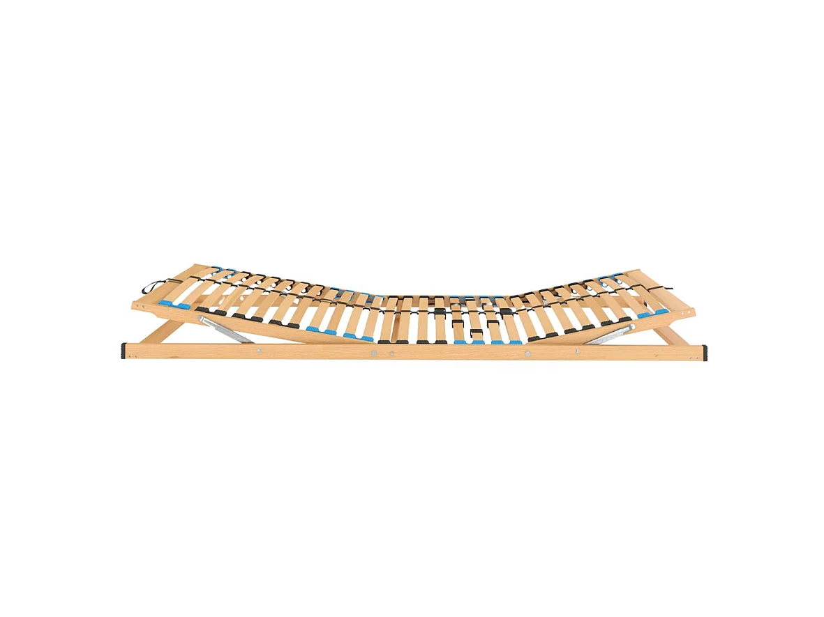 Sommier à lattes 70x200 avec 28 lattes 5 zones avec tête et pied réglables - Arne