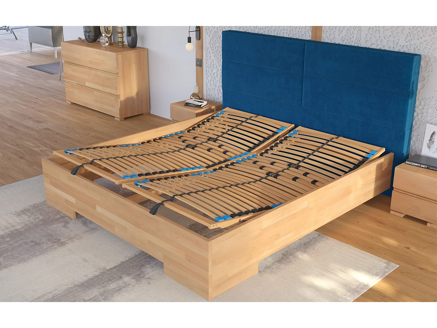 Stelaż Visby ARNE z manualną regulacją wysokości, 80x200