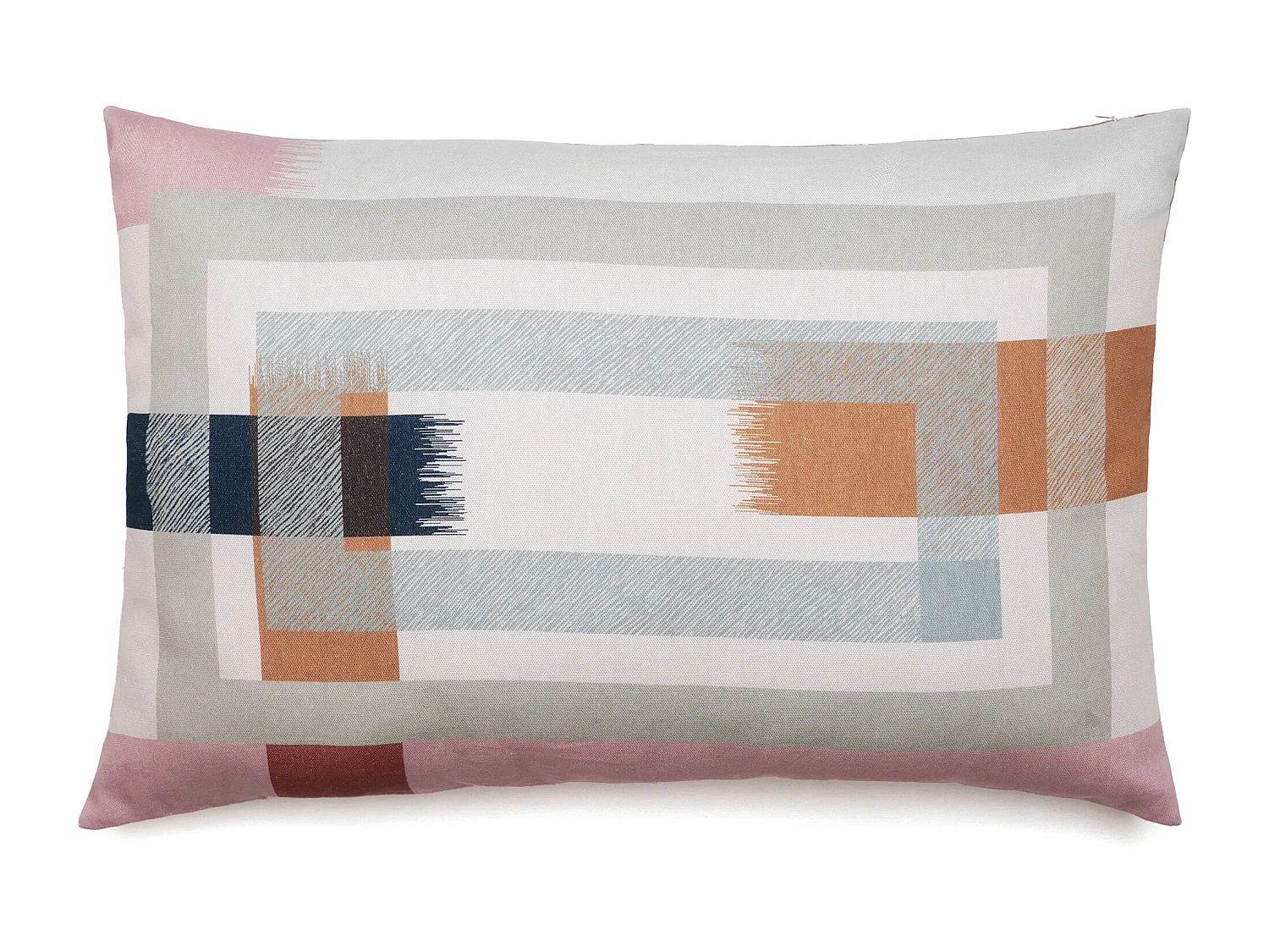 Housse de coussin pur coton 40x60 cm cm collection ATHOS rose