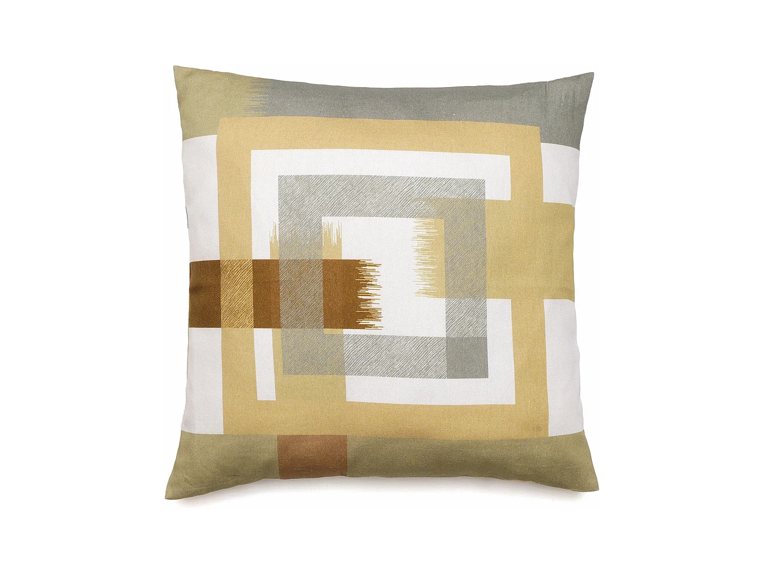 Housse de coussin pur coton 45x45 cm cm collection ATHOS jaune jasmin
