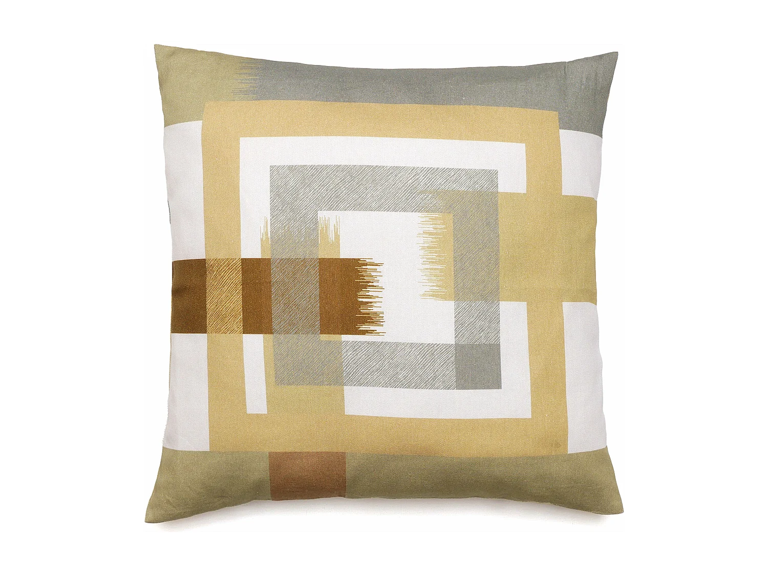 Housse de coussin pur coton 45x45 cm cm collection ATHOS jaune jasmin