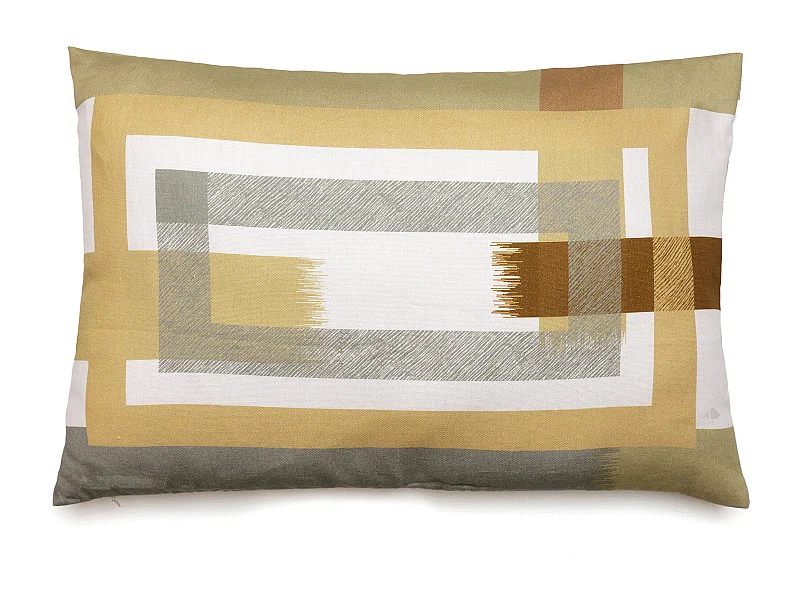 Housse de coussin pur coton 40x60 cm cm collection ATHOS jaune jasmin