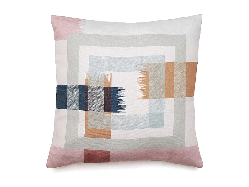 Housse de coussin pur coton 45x45 cm cm collection ATHOS rose