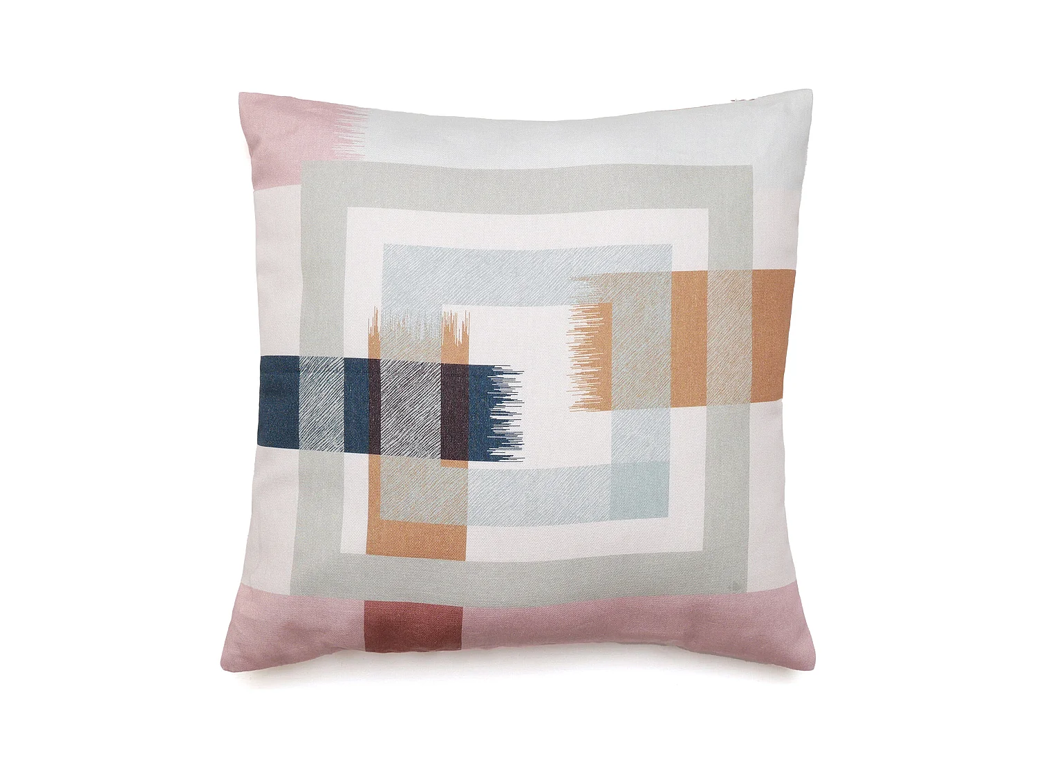 Housse de coussin pur coton 45x45 cm cm collection ATHOS rose
