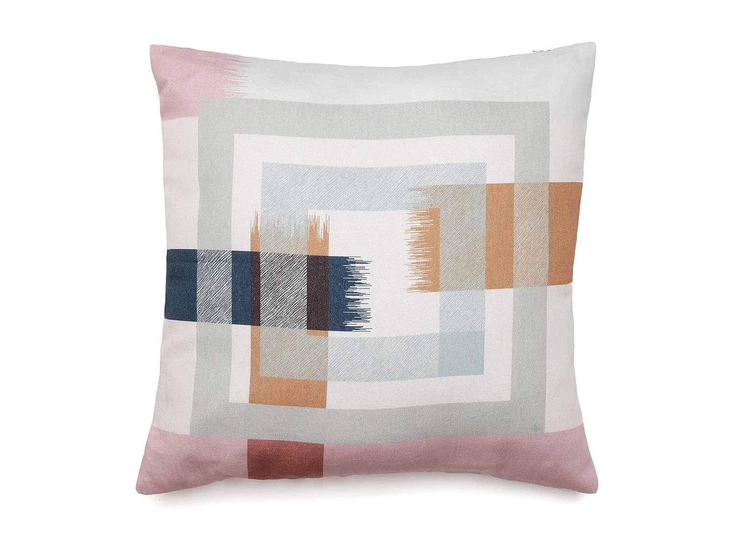 Housse de coussin pur coton 45x45 cm cm collection ATHOS rose