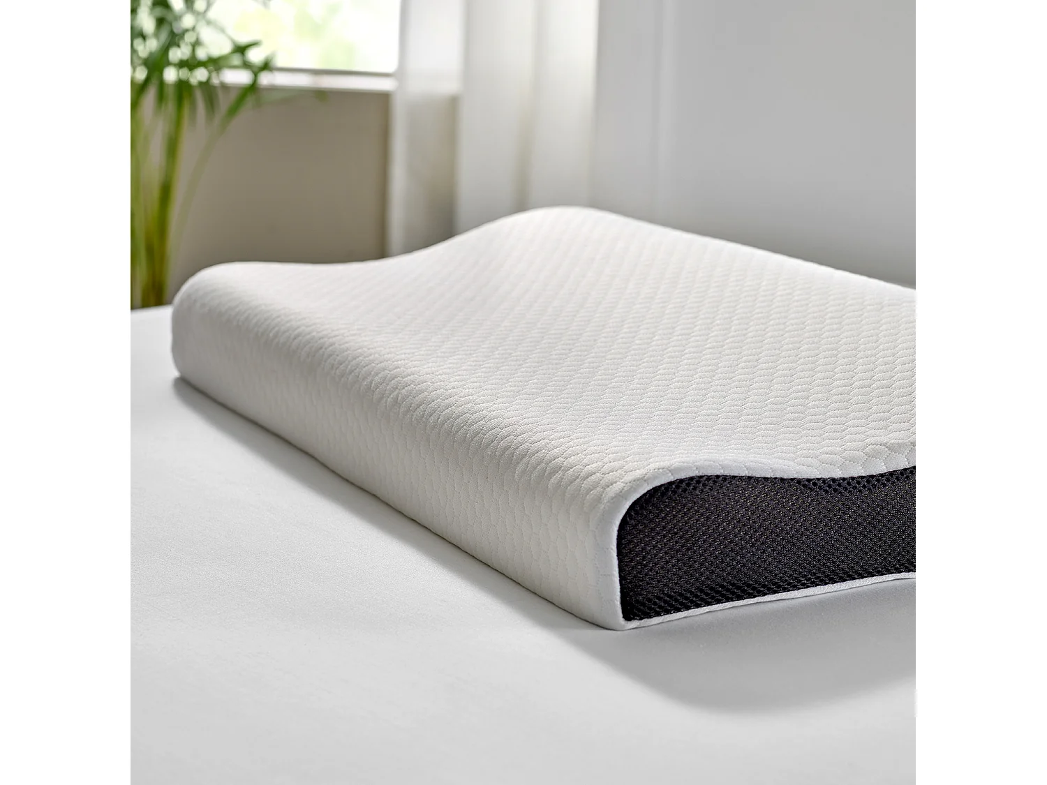 Oreiller viscoélastique ergonomique | PIKOLIN HOME | Aloe Vera | Fermeté moyenne