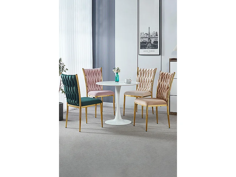 Sillas Comedor - Silla Wiwen Golden Terciopelo - Verde