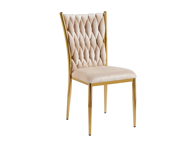 Sillas Comedor - Silla Wiwen Golden Terciopelo - Beige