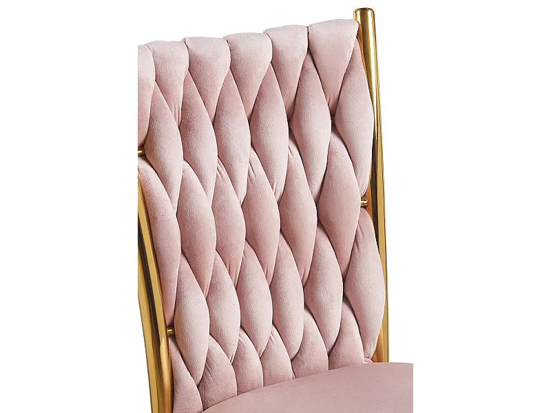 Sillas Comedor - Silla Wiwen Golden Terciopelo - Rosa