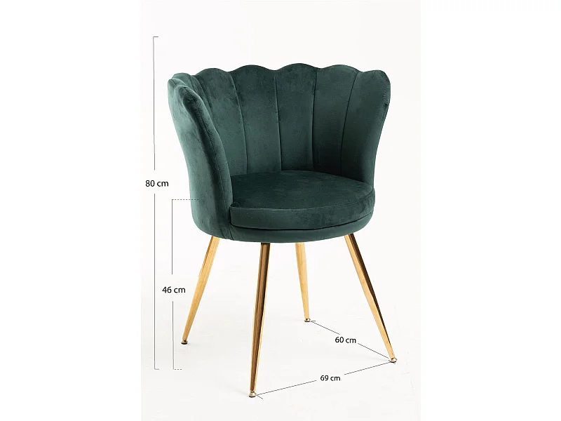 Sillas Comedor - Silla Dunsa Golden Terciopelo - Verde