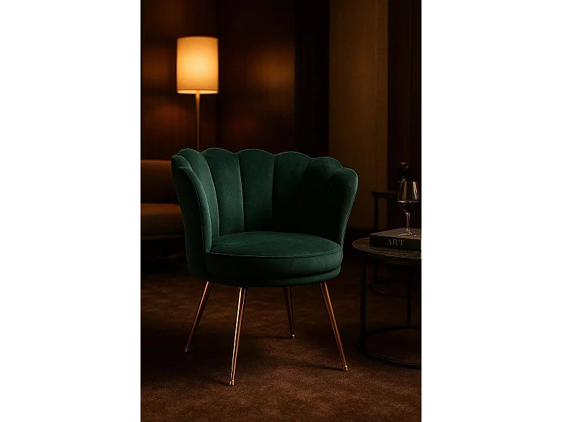 Sillas Comedor - Silla Dunsa Golden Terciopelo - Verde