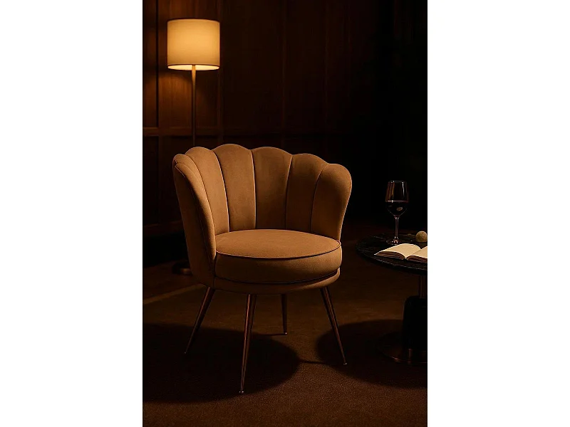 Sillas Comedor - Silla Dunsa Golden Terciopelo - Champán