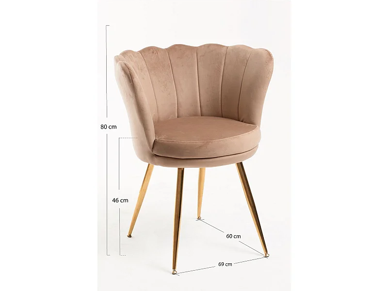 Sillas Comedor - Silla Dunsa Golden Terciopelo - Champán