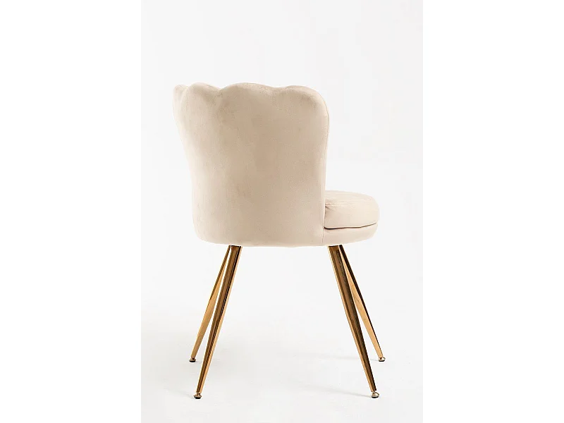 Sillas Comedor - Silla Dunsa Golden Terciopelo - Beige