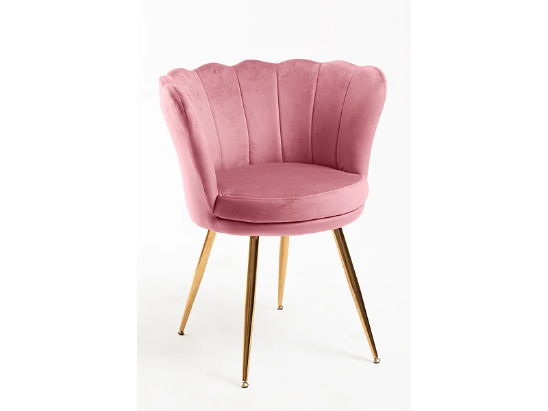 Sillas Comedor - Silla Dunsa Golden Terciopelo - Rosa