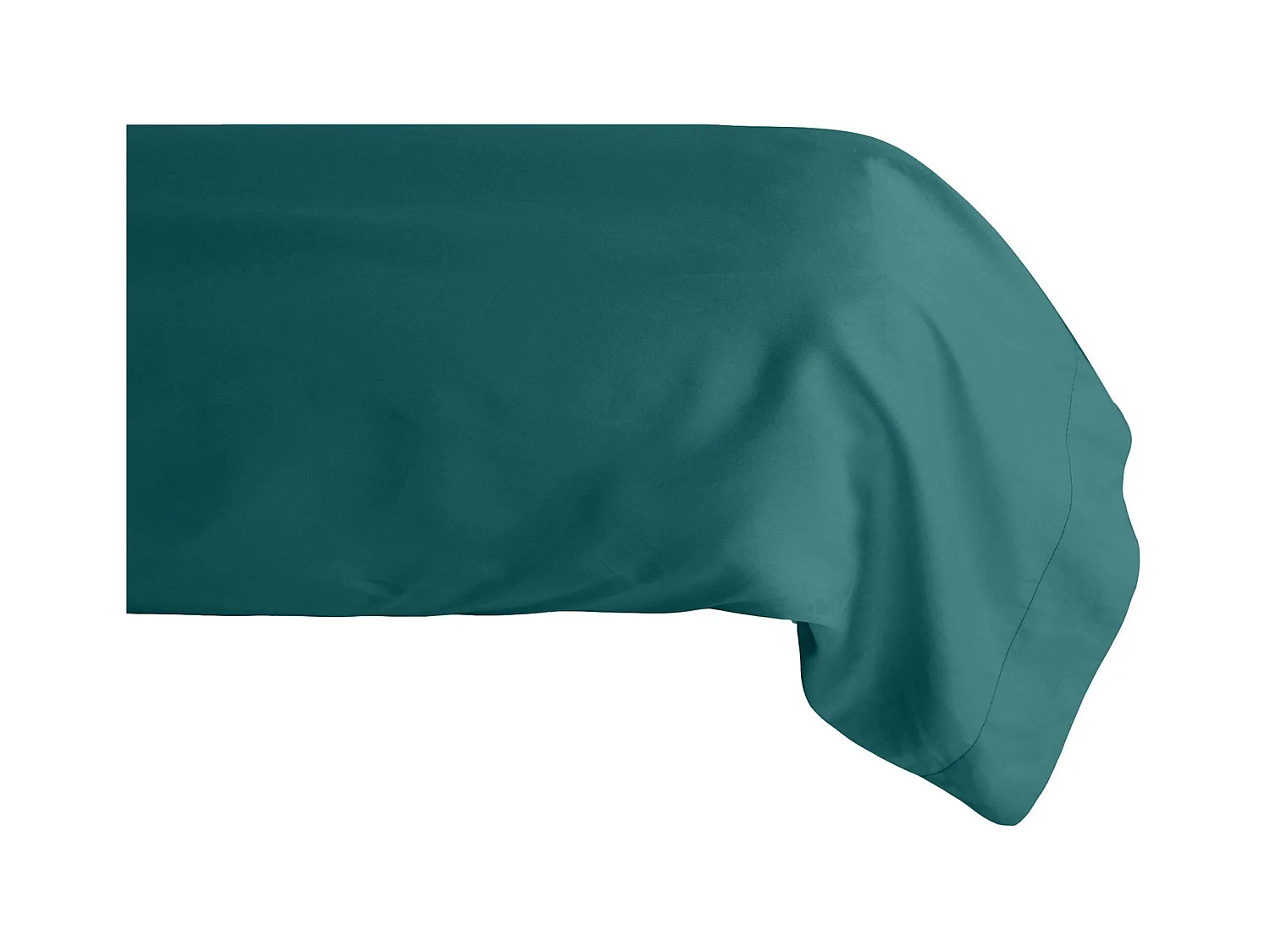 Taie de traversin 43x190 cm percale de coton MANOIR vert Canard