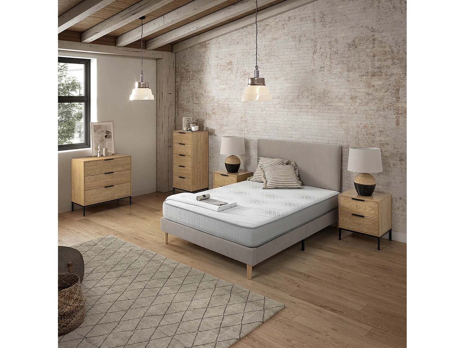Matelas 135x190 cm Plus Confort, Hauteur 20 cm, Fermeté Moyenne