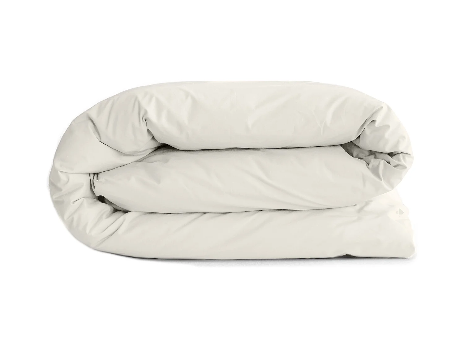Housse de couette uni 240x220 cm percale de coton MANOIR Ivoire