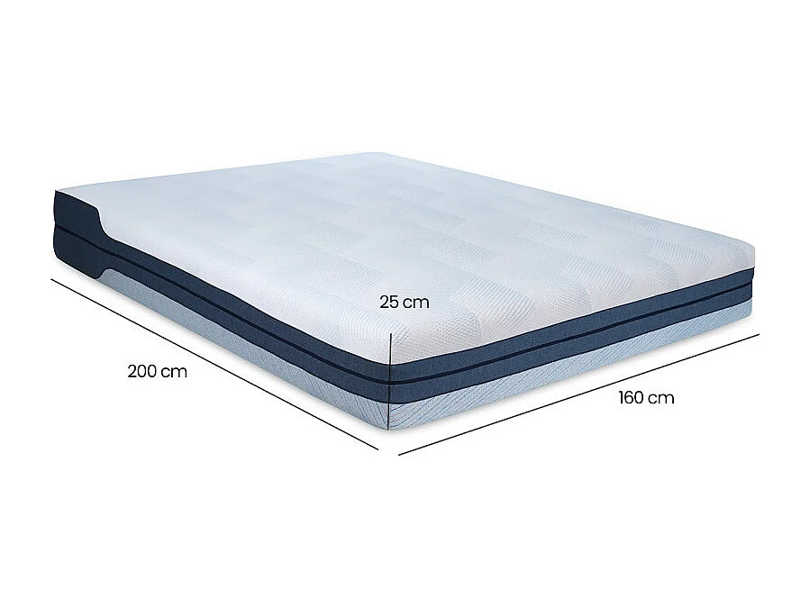Matelas réversible 160 x 200 cm à mémoire de forme et gel – SUNRISE