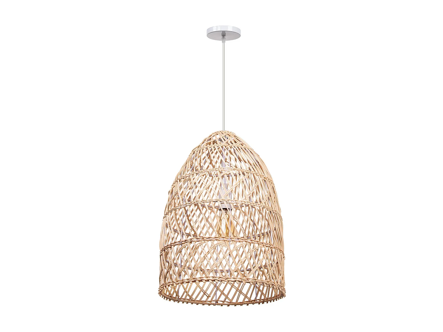 Arturesthome lampe suspendue en bambou avec abat-jour sphérique e27 lampe suspendue pour la chambre le salon et la cuisine décoration d35 cm x h50 cm