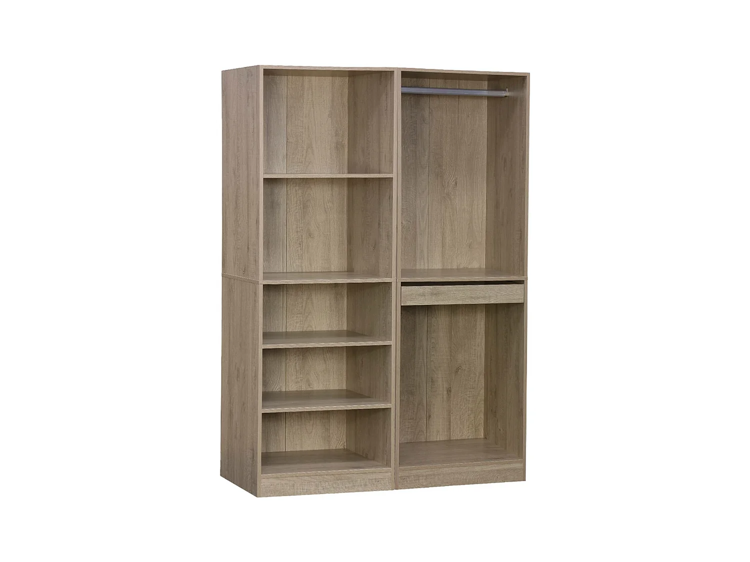 Vestidor módulo de 2 elementos natural
