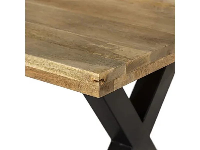 Table à manger 200 x 100 cm bois massif Alvaro