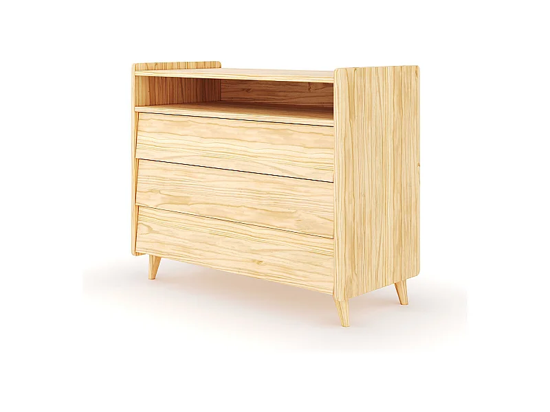 Commode 3 tiroirs  bois massif bois PETER