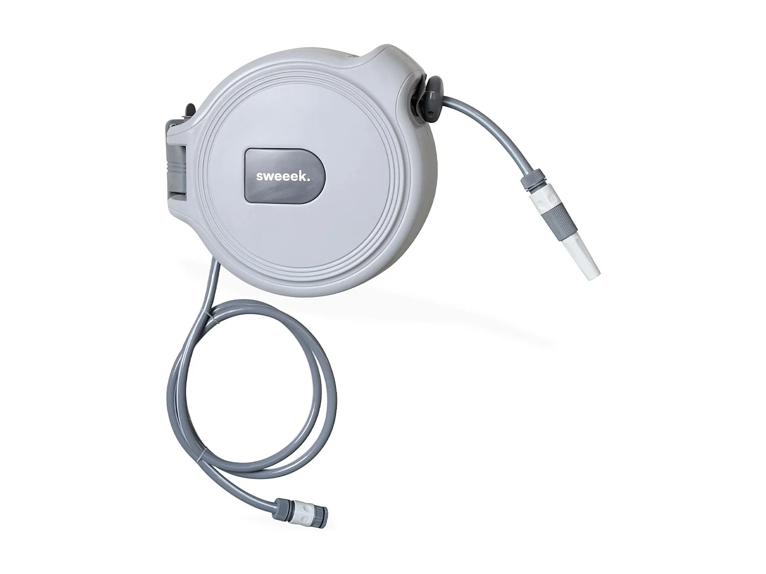 Carrete automático de pared con manguera, 20m gris