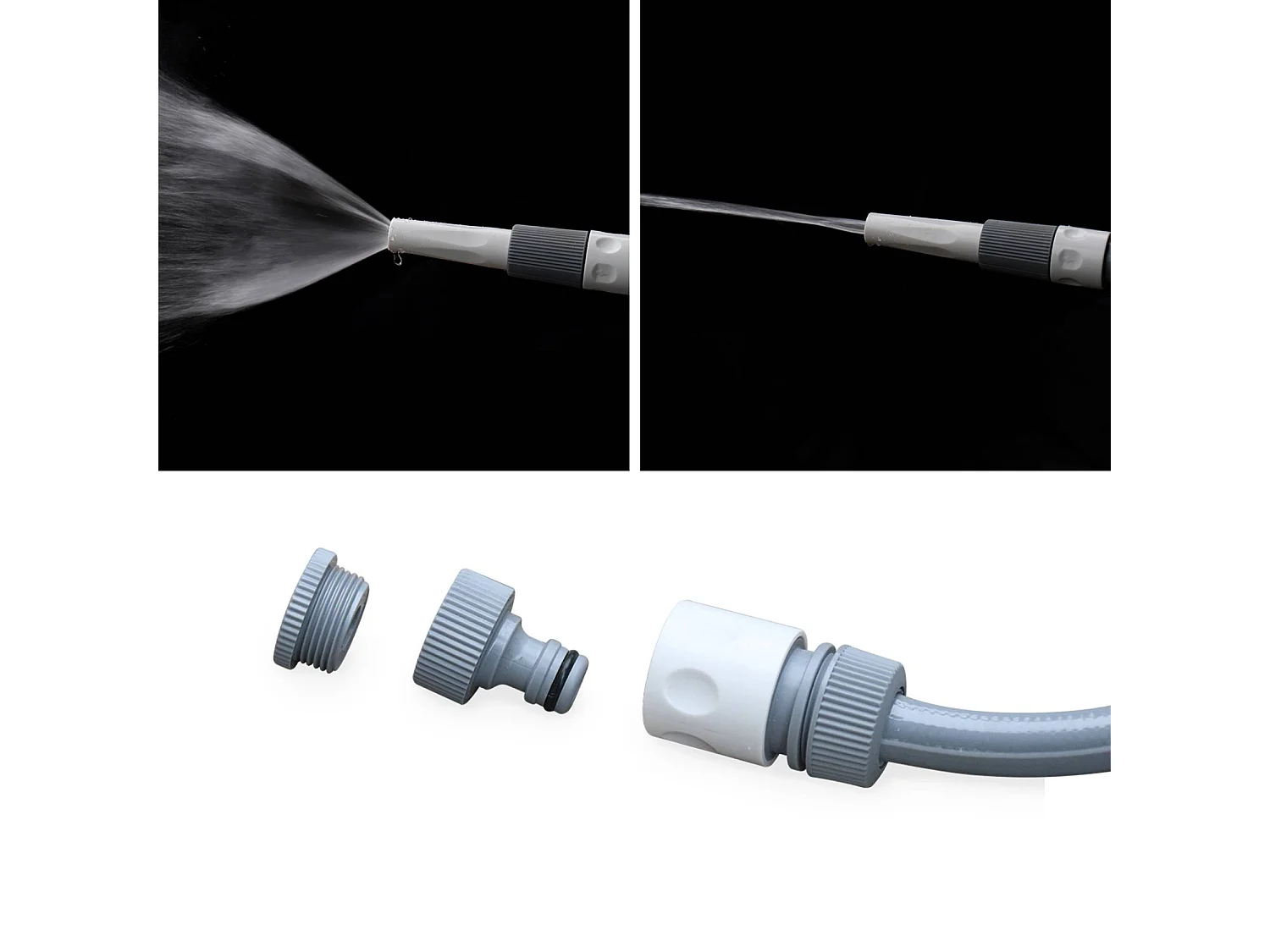 Carrete automático de pared con manguera, 20m gris