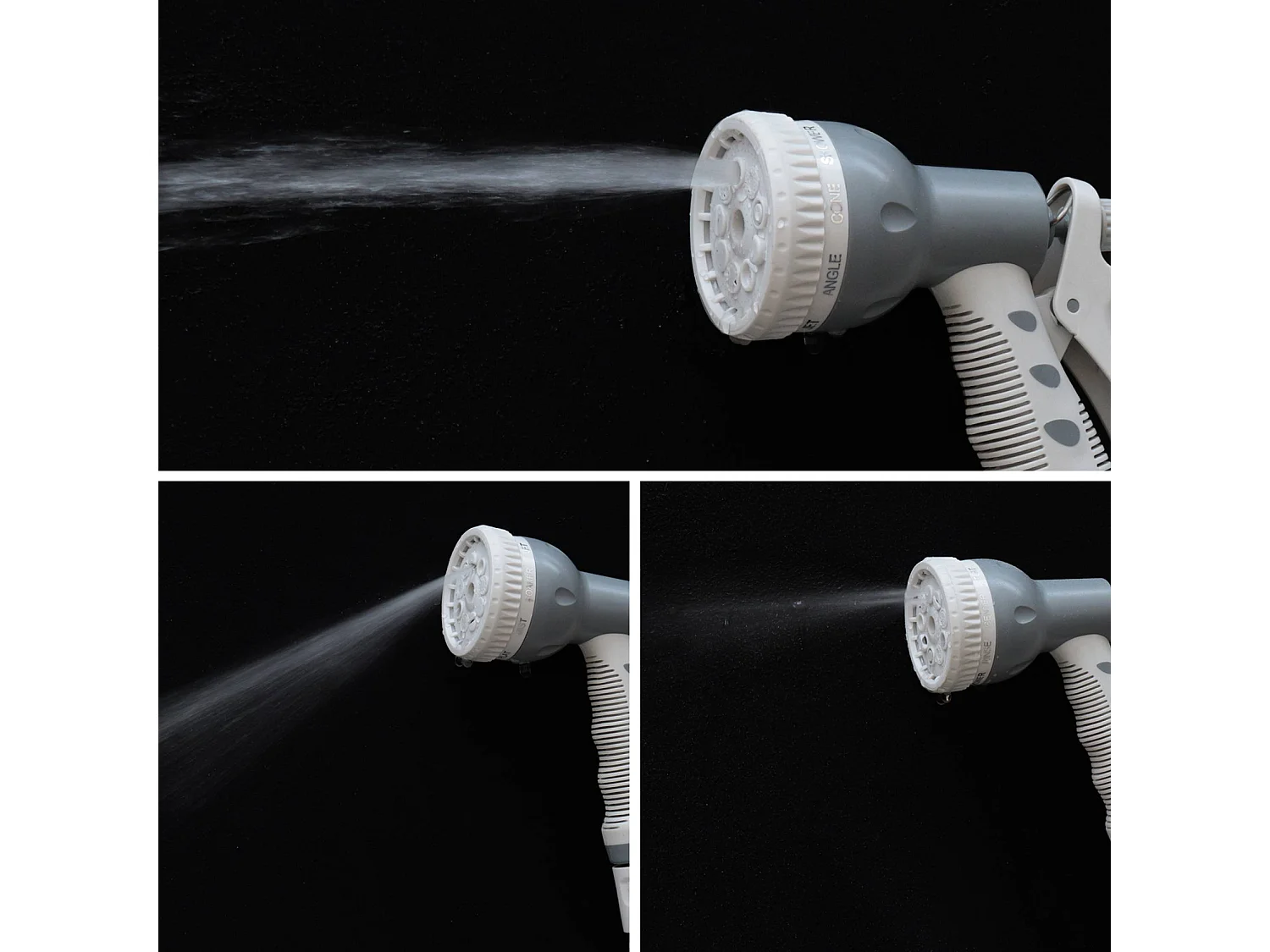 Enrollador de manguera sobre ruedas con manguera, 30m gris