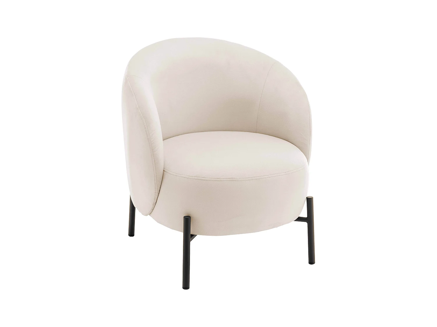 Fauteuil relax en métal et tissu écru