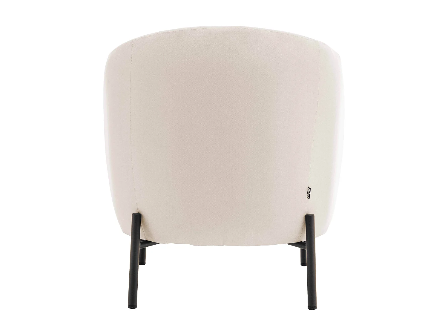 Fauteuil relax en métal et tissu écru