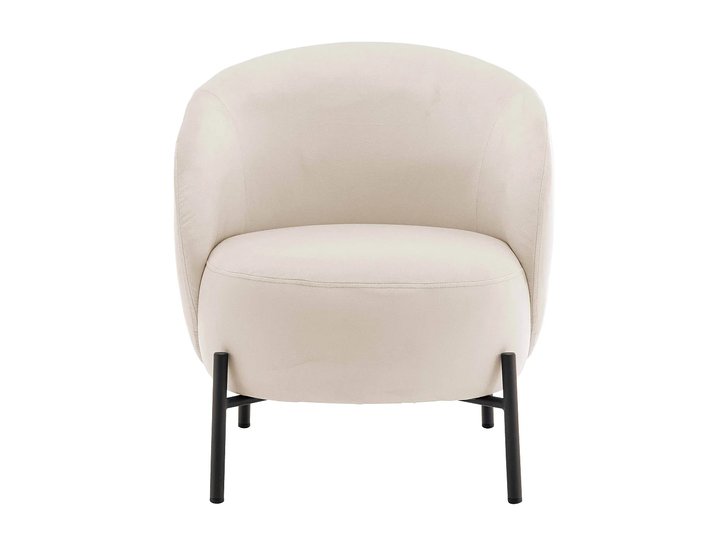 Fauteuil relax en métal et tissu écru