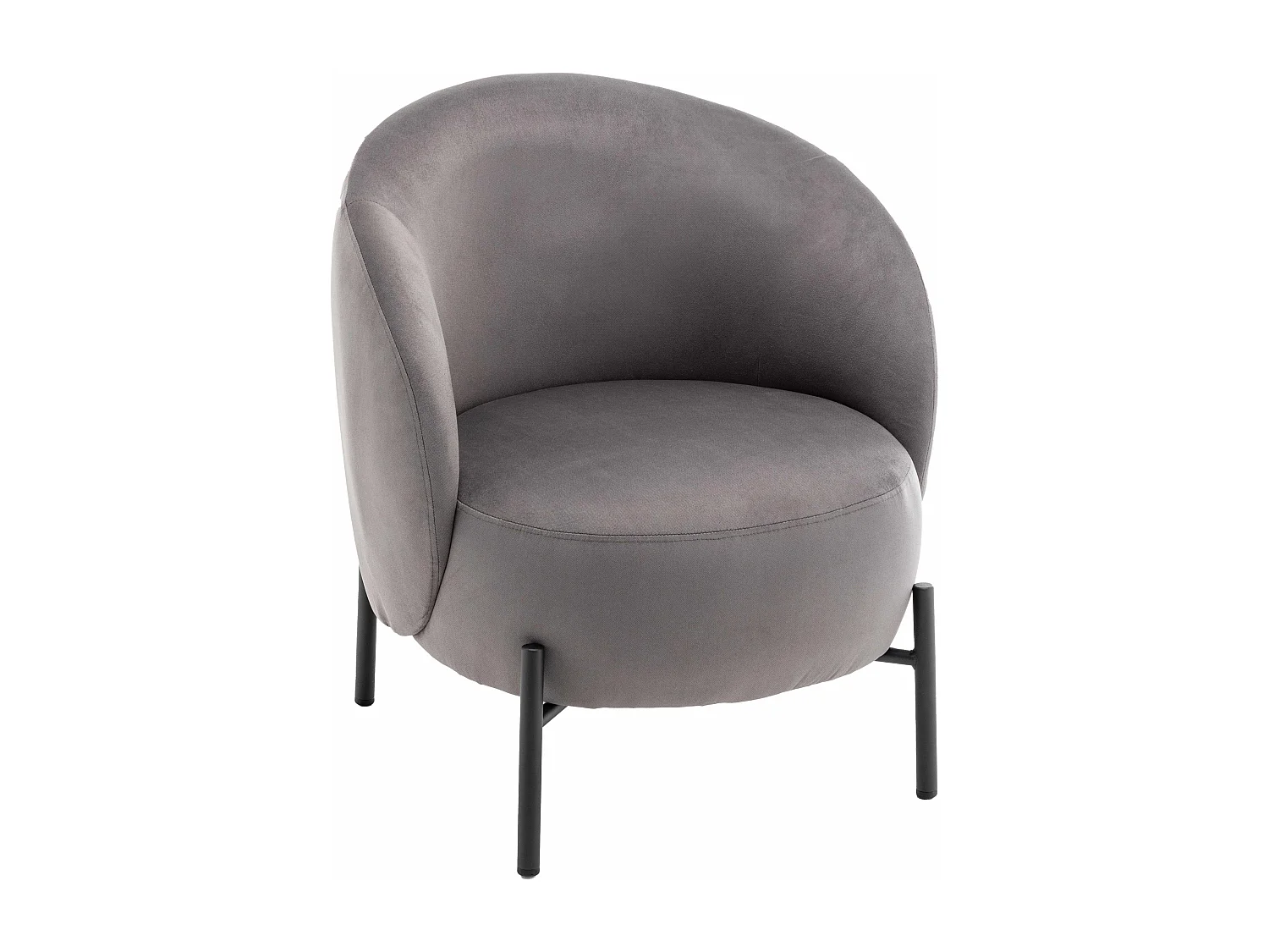 Fauteuil relax en métal et tissu gris