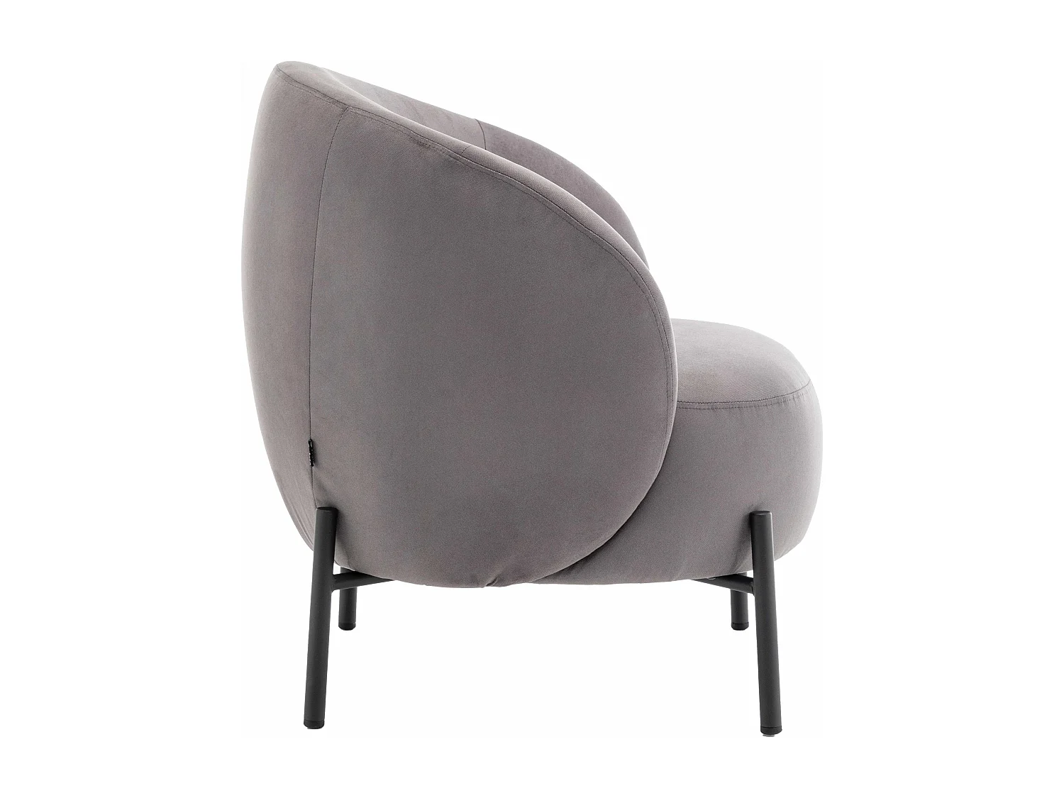 Fauteuil relax en métal et tissu gris
