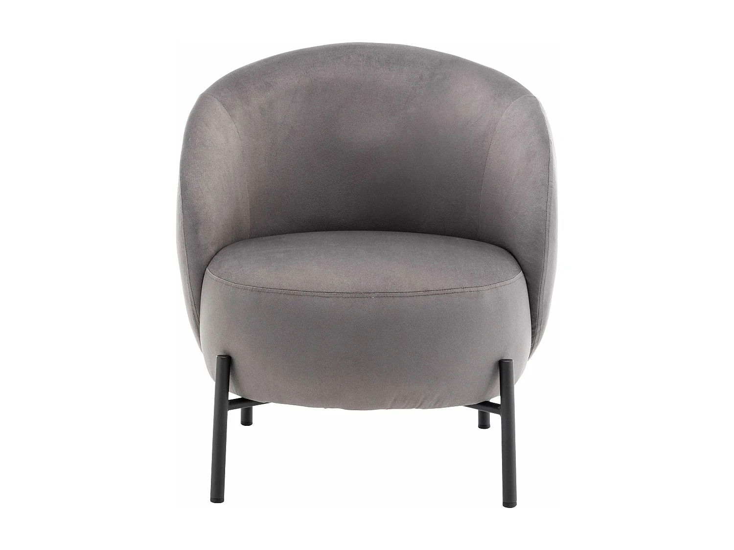 Fauteuil relax en métal et tissu gris