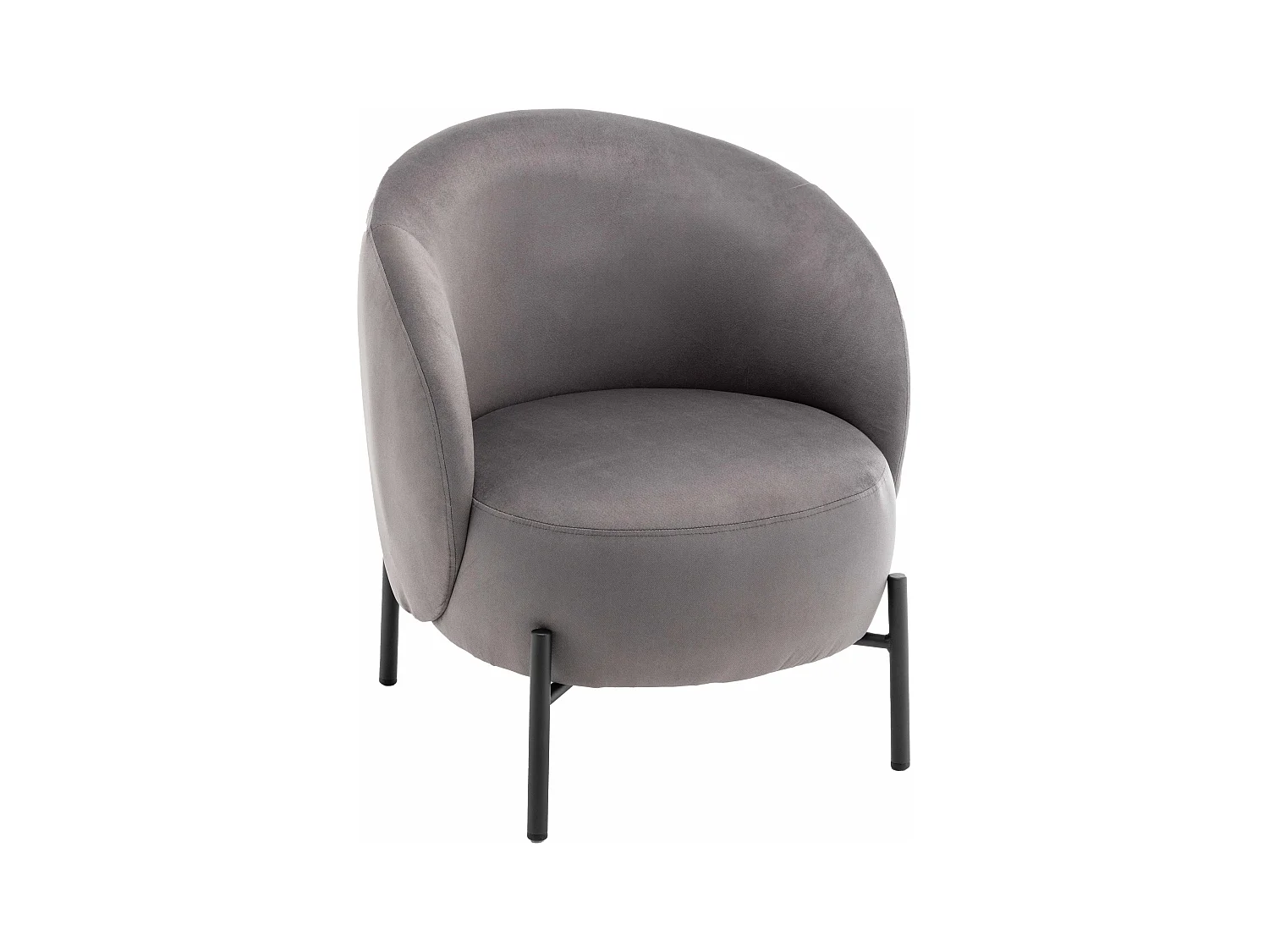 Fauteuil relax en métal et tissu gris