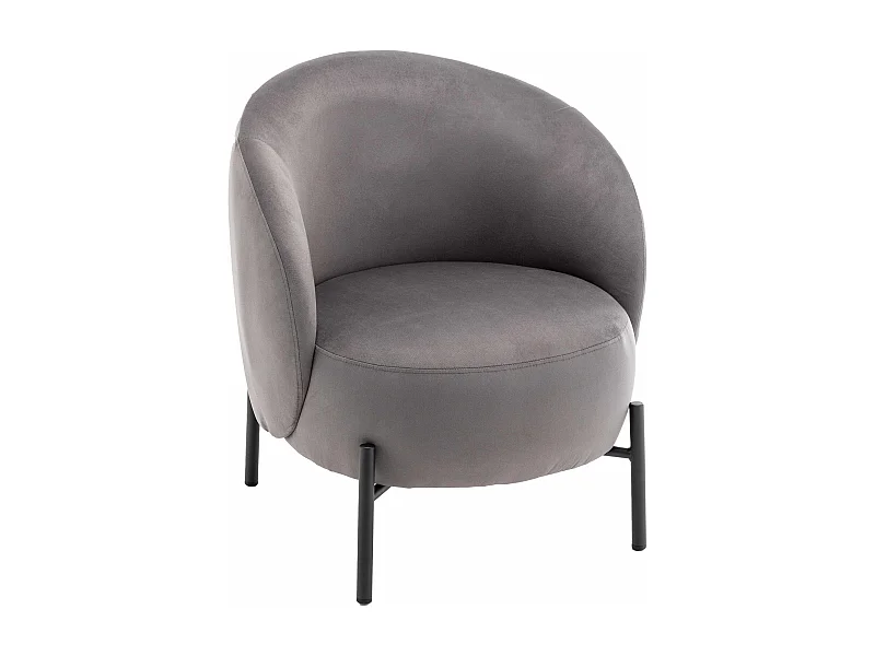 Fauteuil relax en métal et tissu gris