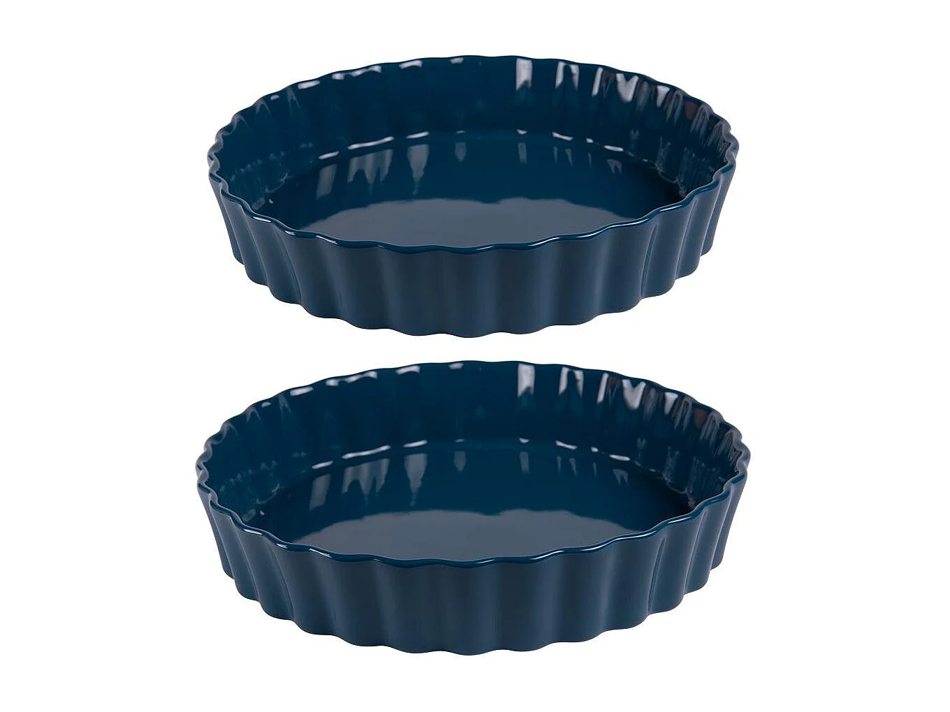 Set de 2 tourtières Bleu 24,5 et 28 cm