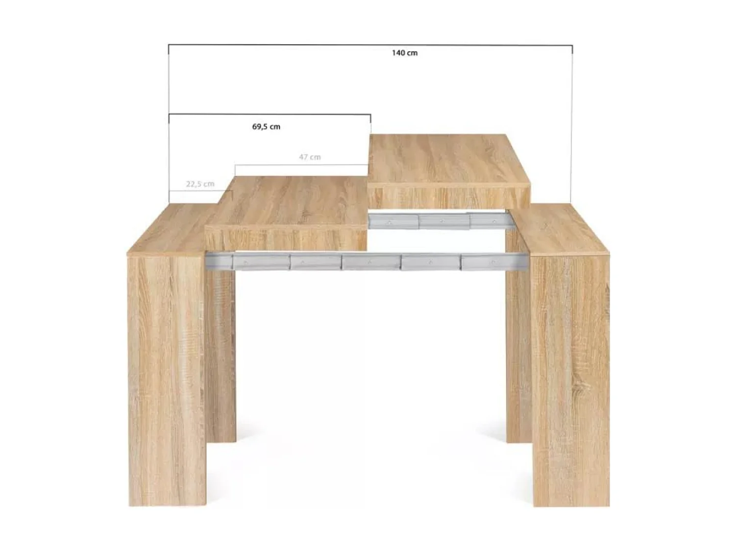 Table console extensible en bois - 1,40 m BELLI