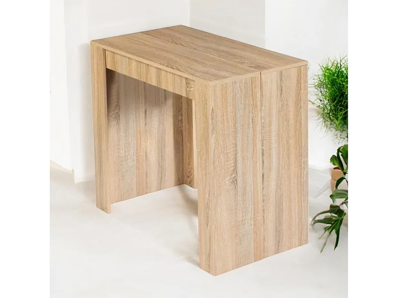 Uitschuifbare houten console tafel 1,40 m - Natuurlijke elegantie en functionaliteit