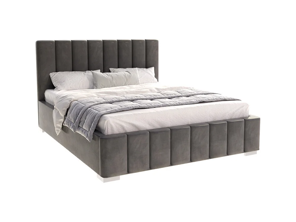 Lit Coffre Austin 140 x 200 cm avec sommier à lattes relevable Gris Foncé