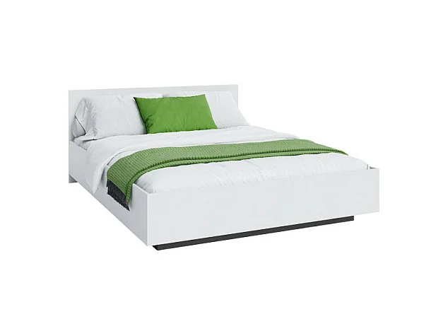 Lit coffre Perou 160 x 200 cm avec sommier à lattes relevable Blanc