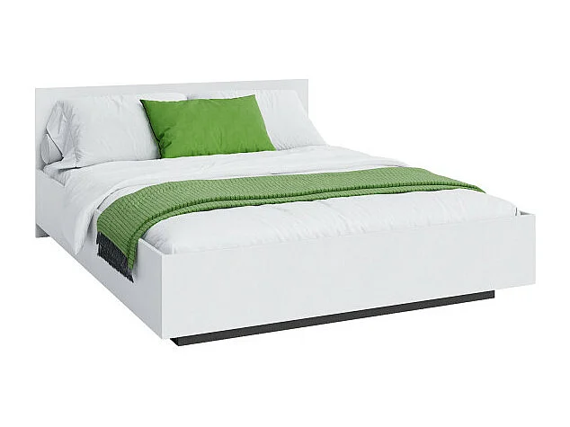 Lit coffre Perou 160 x 200 cm avec sommier à lattes relevable Blanc