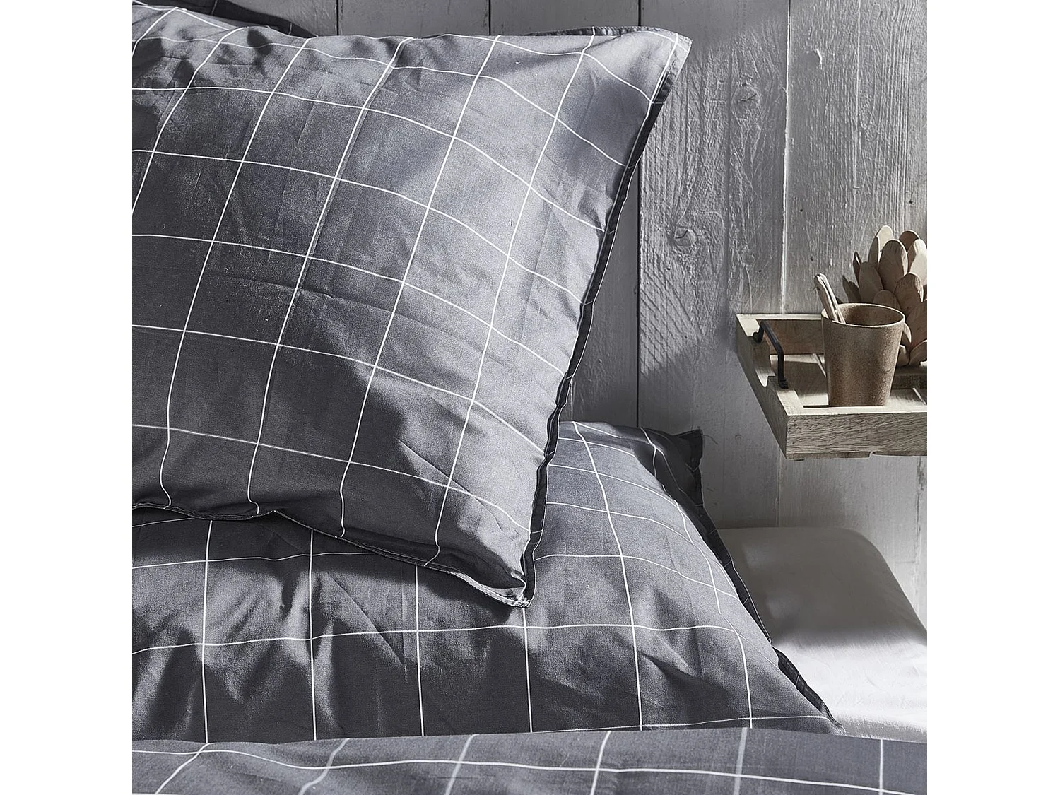 Funda nórdica estampada + 2 cuadrantes a juego, 100% algodón. M/Refugio.01 220x240cm