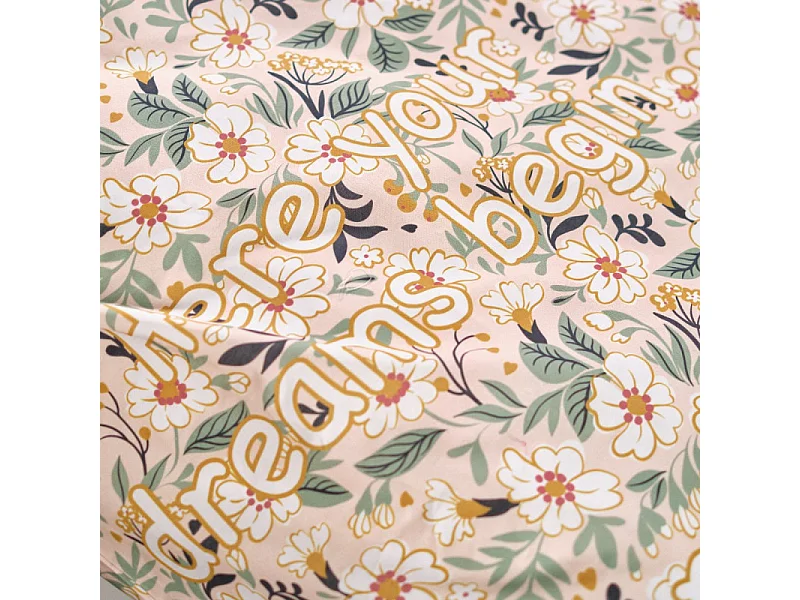 Housse de couette enfant + coussin assorti, 100% coton. M/Rêves 140x200cm