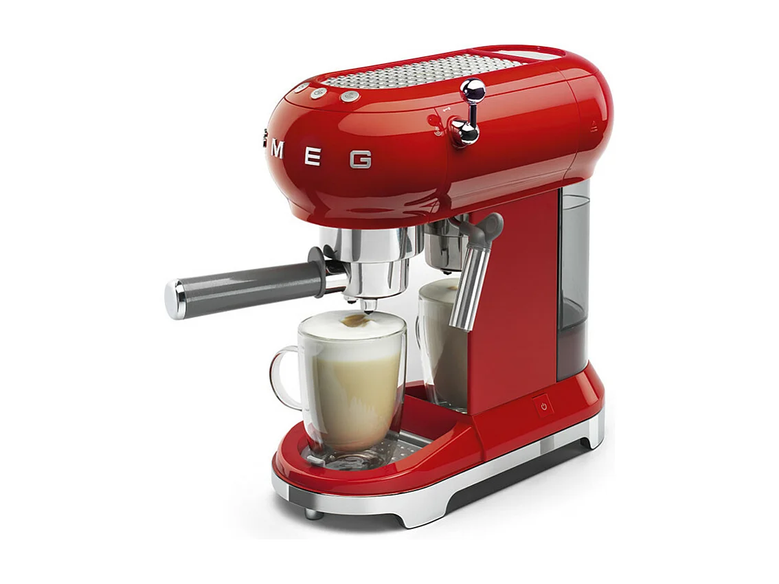 Smeg Machine à expresso 15 bars rouge - ecf01rdeu