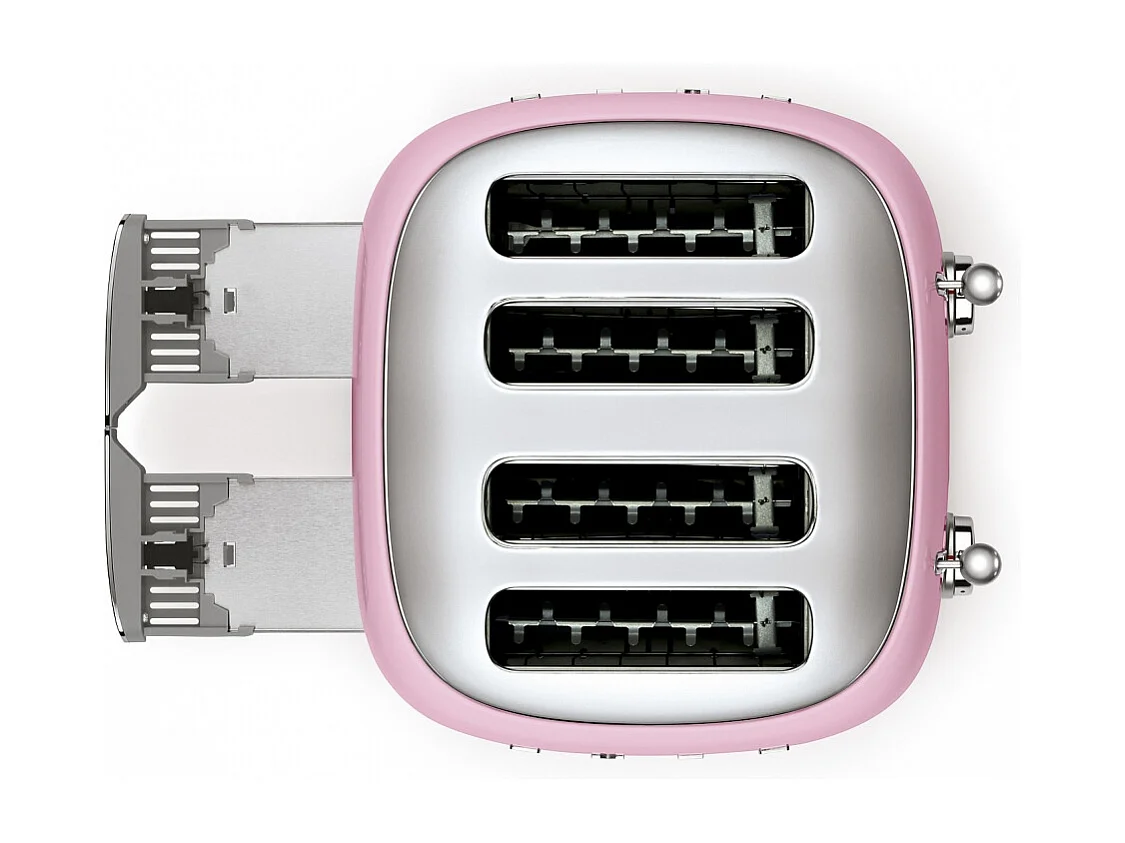 Smeg Grille-pains 4 fentes 950w rose - tsf03pkeu