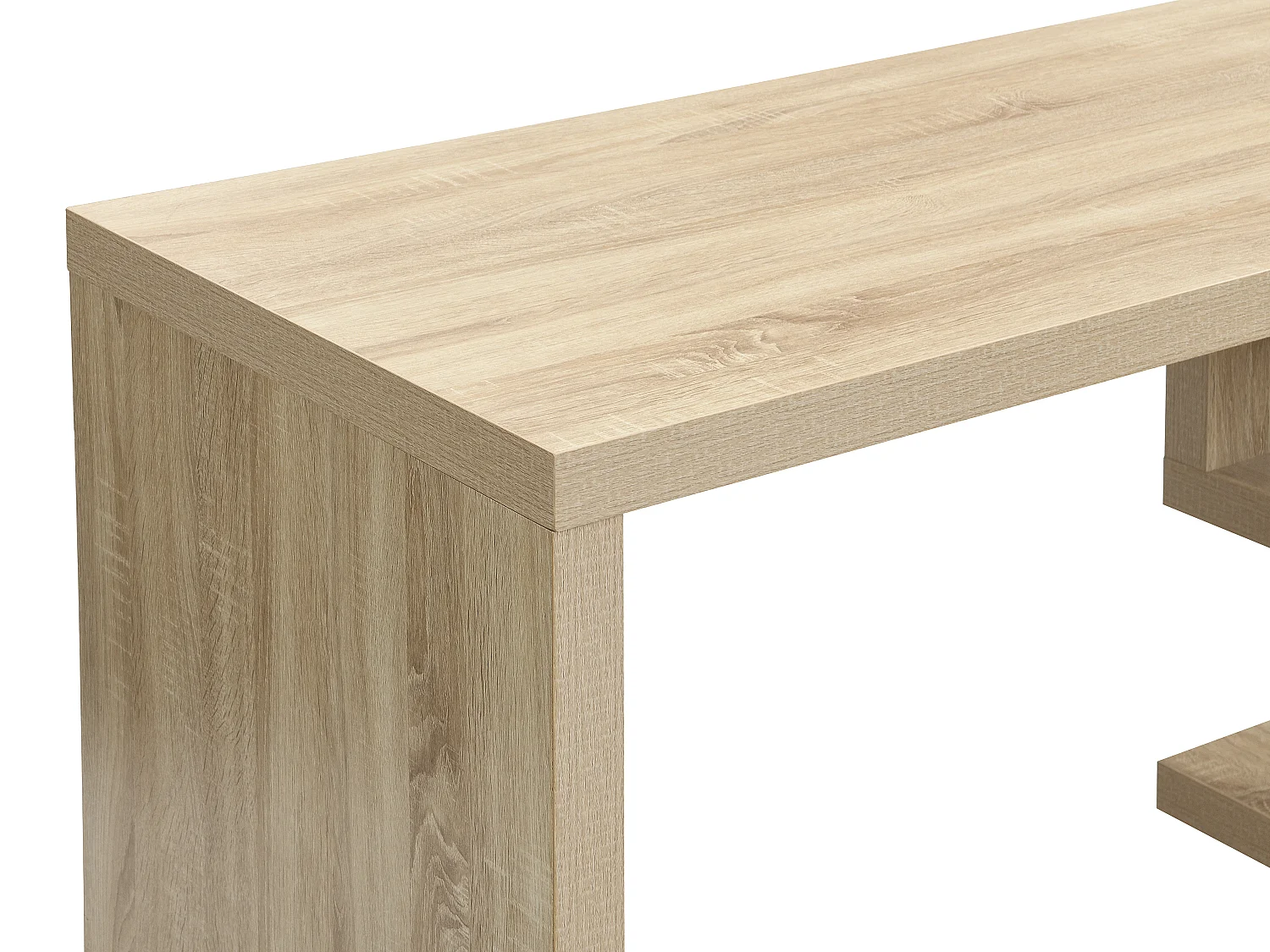 Uitschuifbaar bureau NICEPHORE II - Mdf - Eiken - Draaiend blad 360°