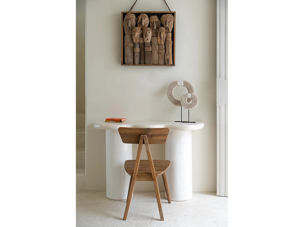 Die Papua Shell Scheibe am Stand - Weiss - M